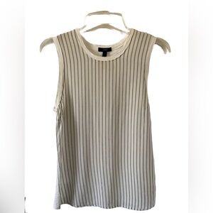 J. Crew Linen and Silk Striped Blouse